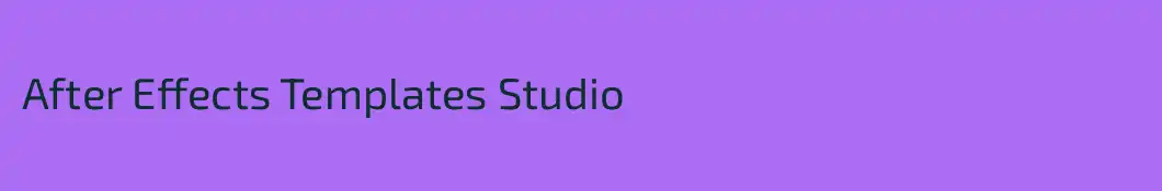 After Effects Templates Studio